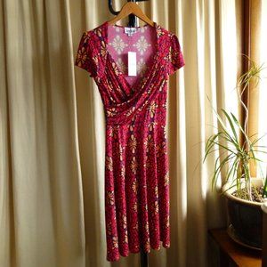 Adorable Leota Crossed Front Sweetheart Dress NWT!